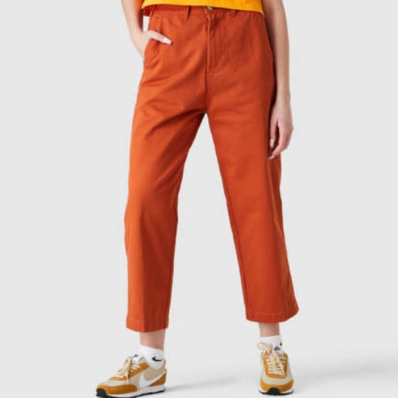 Everlane Orange Cotton Carpenter Pants - Picture 1 of 10